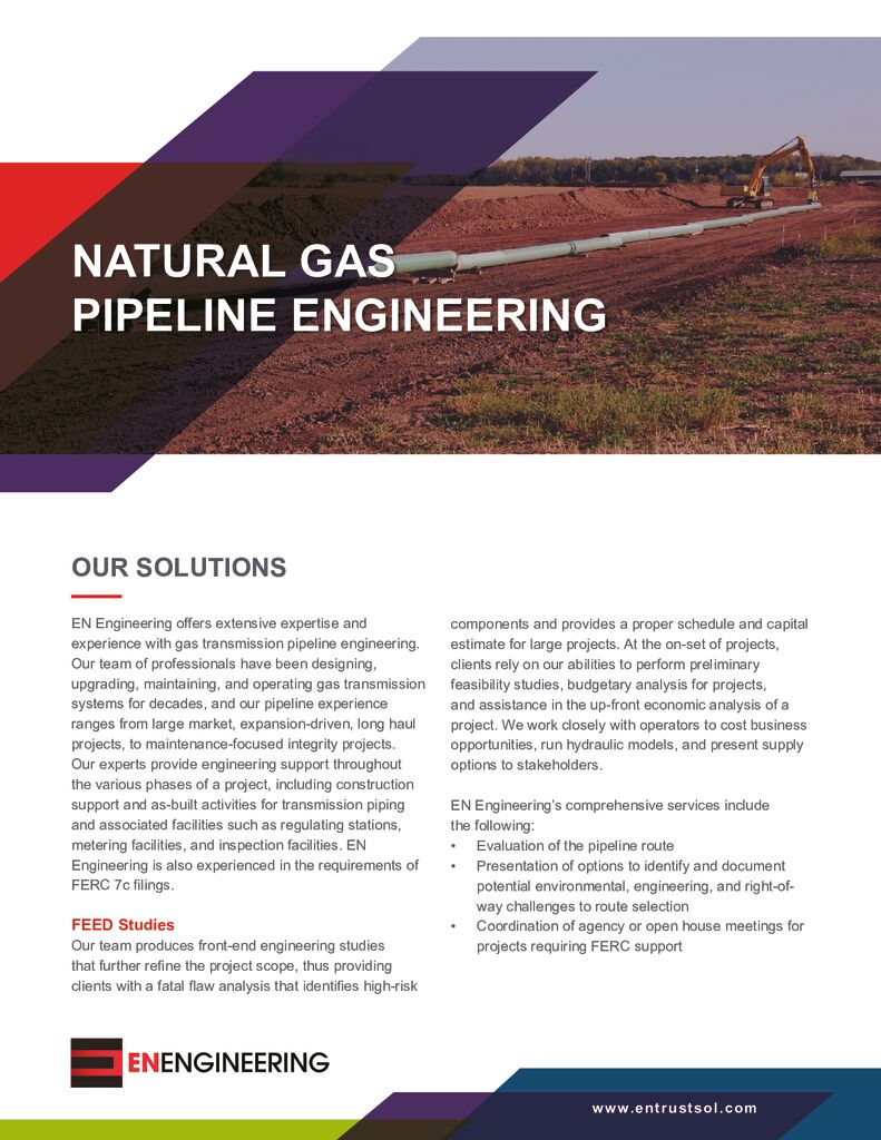 Natural Gas Pipeline Engineering
