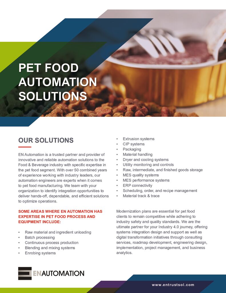 Pet Food Automation Solutions