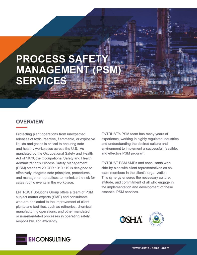 Process Safety Management (PSM) Services